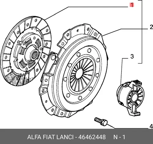 Диск сцепления LANCIA 46462448