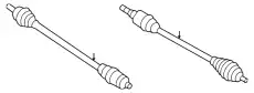 SHAFT(L),DRIVE GG26-25-600C MAZDA