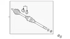SHAFT(R),DRIVE FTF12550X MAZDA