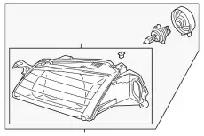 HEAD LAMP (R) BJ0E-51-030A-P1 MAZDA
