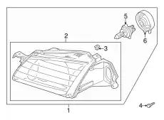 HEAD LAMP (R) BJ0E-51-030A-P1 MAZDA