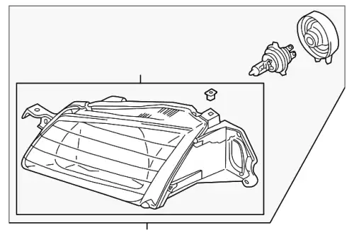 HEAD LAMP (R) BJ0E-51-030A-P1 MAZDA