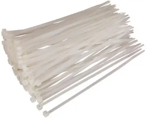 White cable ties CT20048P100W SEALEY