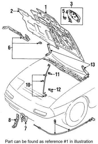 HOOD FB01-52-310J MAZDA