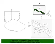 HOOK,CARGO NET B27F-69-56XA MAZDA