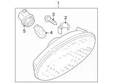 SIDE MARKER LAMP LH BN5V-51-5F0B MAZDA