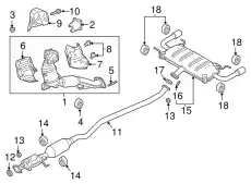 SILENCER,MAIN PYA340100A MAZDA