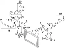 HOSE, LOWER WATER L33M-15-18YC MAZDA