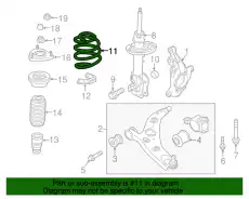 SPRING,COIL-FRONT BJS734011A MAZDA