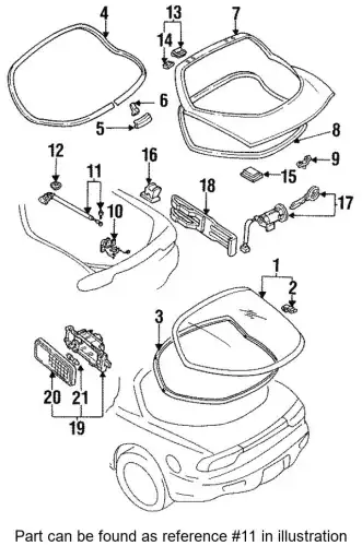 STAY LT, DAMPER FD03-63-620A MAZDA