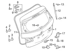 STAY-RT, DAMPER C513-62-620E MAZDA