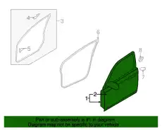BODY(L),FRONT DOOR GS3L-59-020K MAZDA