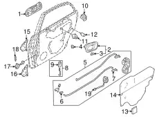 LOCK(R),DOOR B25E-72-310D MAZDA