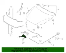 LOCK, HOOD DB4B56620C MAZDA