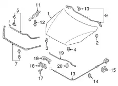 LOCK, HOOD DB4B56620C MAZDA
