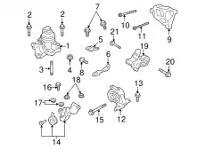 BOLT,FLANGE 9YA0-2A-211A MAZDA