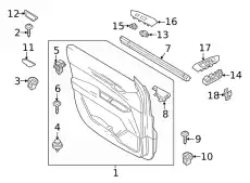 TRIM LT, DOOR RR K12368550C02 MAZDA