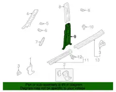 TRIM(L), B PILLAR-LO L150-68-230-72 MAZDA