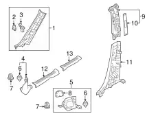 TRIM(L),BPILLAR-LOWER TK4868230B02 MAZDA