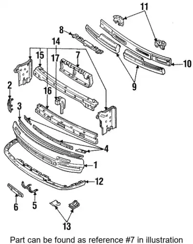 BRACKET, BUMPER FC01-50-A30A MAZDA