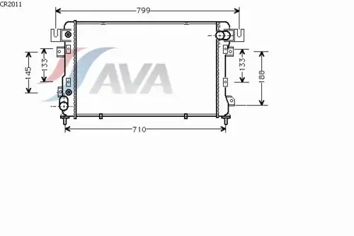 Радиатор системы охлаждения двигателя AVA CR2011
