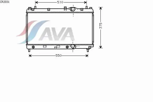 Радиатор системы охлаждения двигателя AVA CR2031