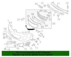 BRKT LT, FRT BMPR LW EH44-50-161B MAZDA