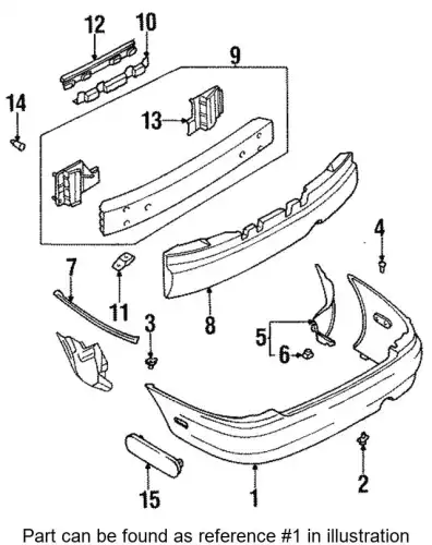 BUMPER, RR B16H-50-221-BB MAZDA