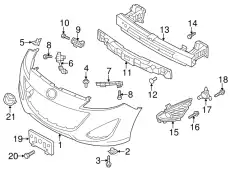 BUMPER,FRONT C513-50-031B-BB MAZDA
