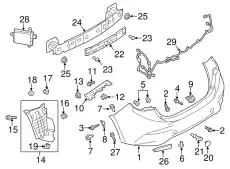 BUMPER,REAR BJS7-50-221A-BB MAZDA