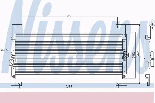 Радиатор кондиционера (конденсатор) NISSENS 94262
