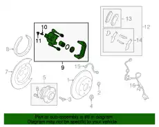 CALIPER(R),RR BRAKE L20626980E MAZDA