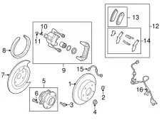 CALIPER(R),RR BRAKE L20626980E MAZDA