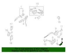 Ручка двери MAZDA TD11-58-334-74