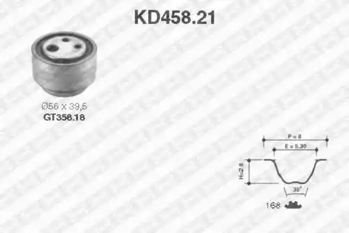 Комплект ремня ГРМ KD458.21 SNR
