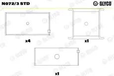 вкладыши NW-L! STD (3)\ VW T1/T2 1.6 65> N072/3 STD GLYCO