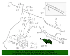 MOTOR, WIPER GHP967340B MAZDA
