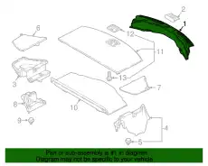 TRIM,TRUNK END TK486889XA02 MAZDA