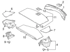 TRIM,TRUNK END TK486889XA02 MAZDA