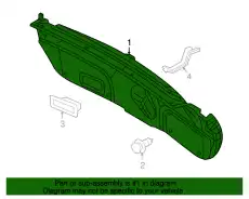 TRIM,TRUNK LID BHN1-68-8W1A MAZDA