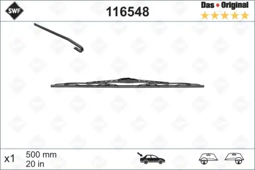 Щетка стеклоочистителя 116548 SWF 500/20" мм/",