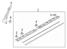 MOULD(L),SIDE STEP KB7W51P50C MAZDA
