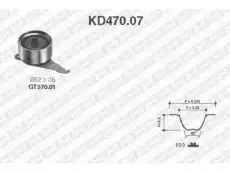 рем.к-кт ГРМ!\ Mazda 626/B2000 2.0 85-96 KD470.07 SNR