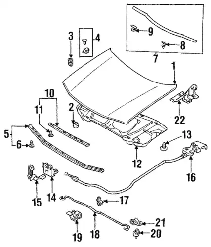 WEATHERSTRIP,BONNET- BC1M-56-760 MAZDA