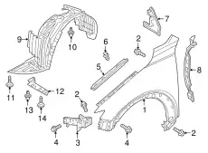 Подкрылок MAZDA D10E-56-140B