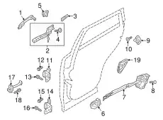 COVER(RR,L),HOLE-DOOR IN. KB7W73973 MAZDA
