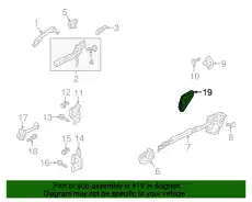 COVER(RR,L),HOLE-DOOR IN. KB7W73973 MAZDA