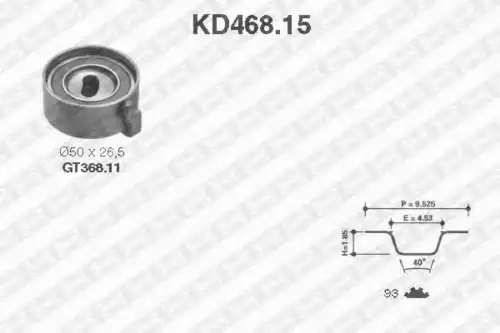 рем.к-кт ГРМ!\ Nissan Micra 1.2 MA12 <88 KD468.15 SNR