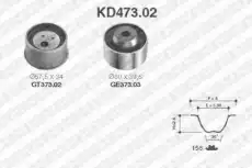 КОМПЛЕКТ РЕМНЯ ГРМ KD473.02 SNR