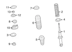 DAMPER,REAR NE02-28-700 MAZDA